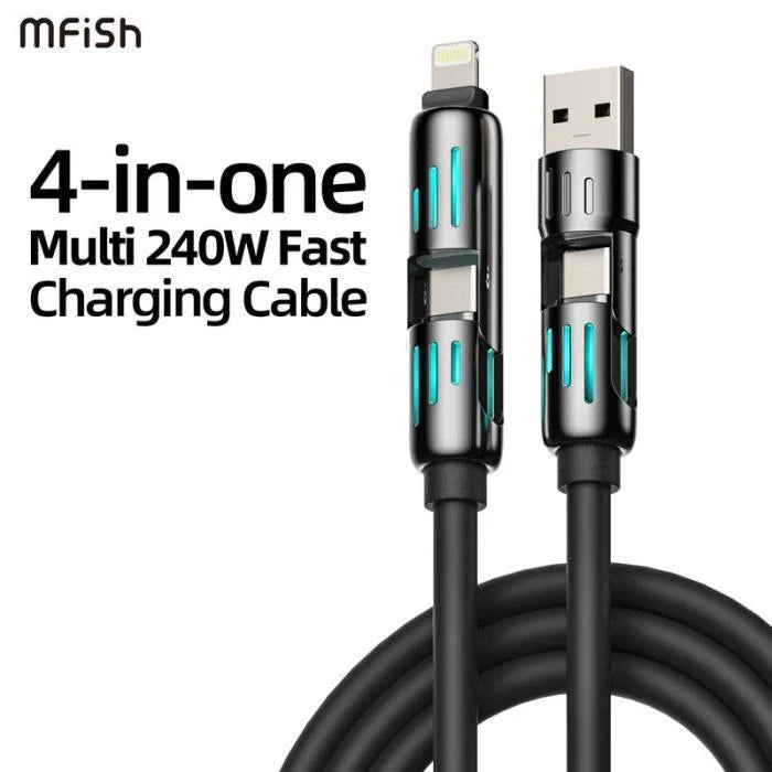 4-in-1 USB Charging Cable  كابل شحن USB متعدد 4 في 1