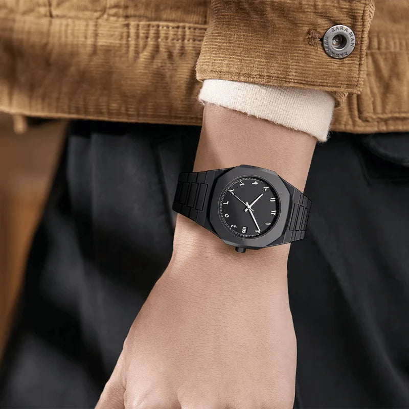 Arabic Dial Steel Watch  ساعة ستانلس ستيل بأرقام عربية
