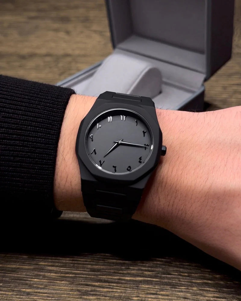 Arabic Dial Steel Watch  ساعة ستانلس ستيل بأرقام عربية